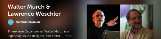 Ren with Walter Murch on Waves Passing in the Night