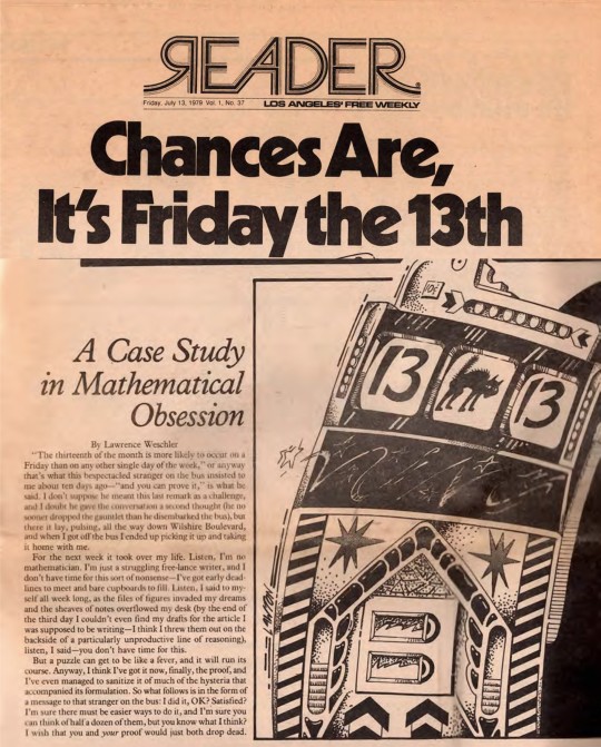 Chances Are, It’s Friday the 13th