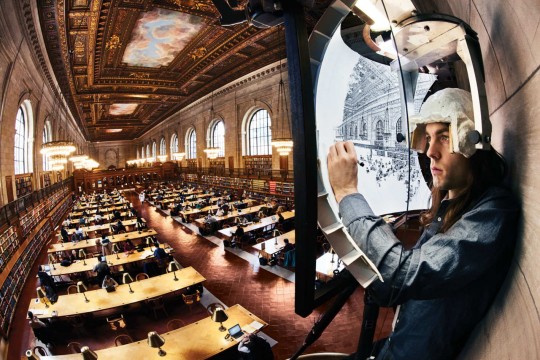 A Human Camera Obscura at the NYPL