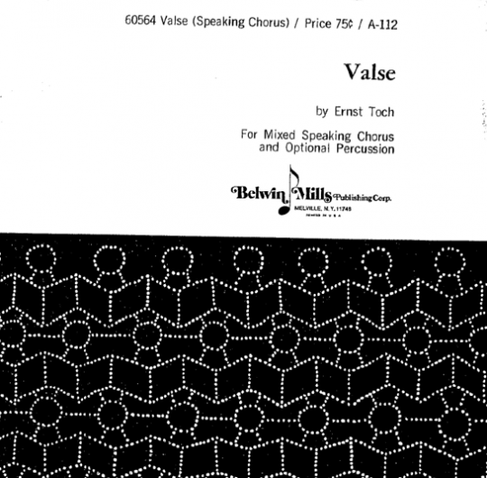 Valse, by Ernst Toch